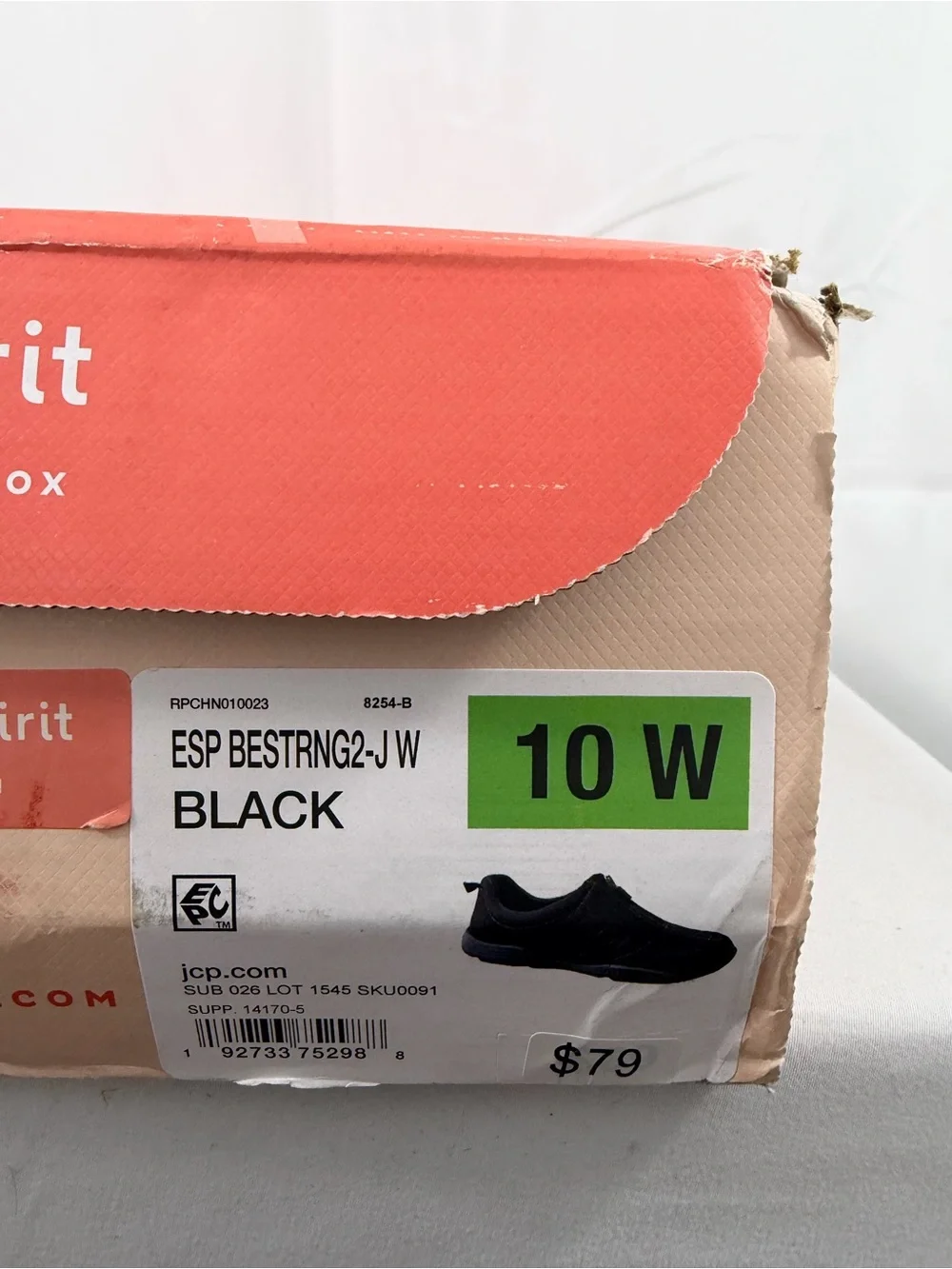 NWT Easy Spirit Women’s Size 10W Black Zip-Front Casual Sneakers